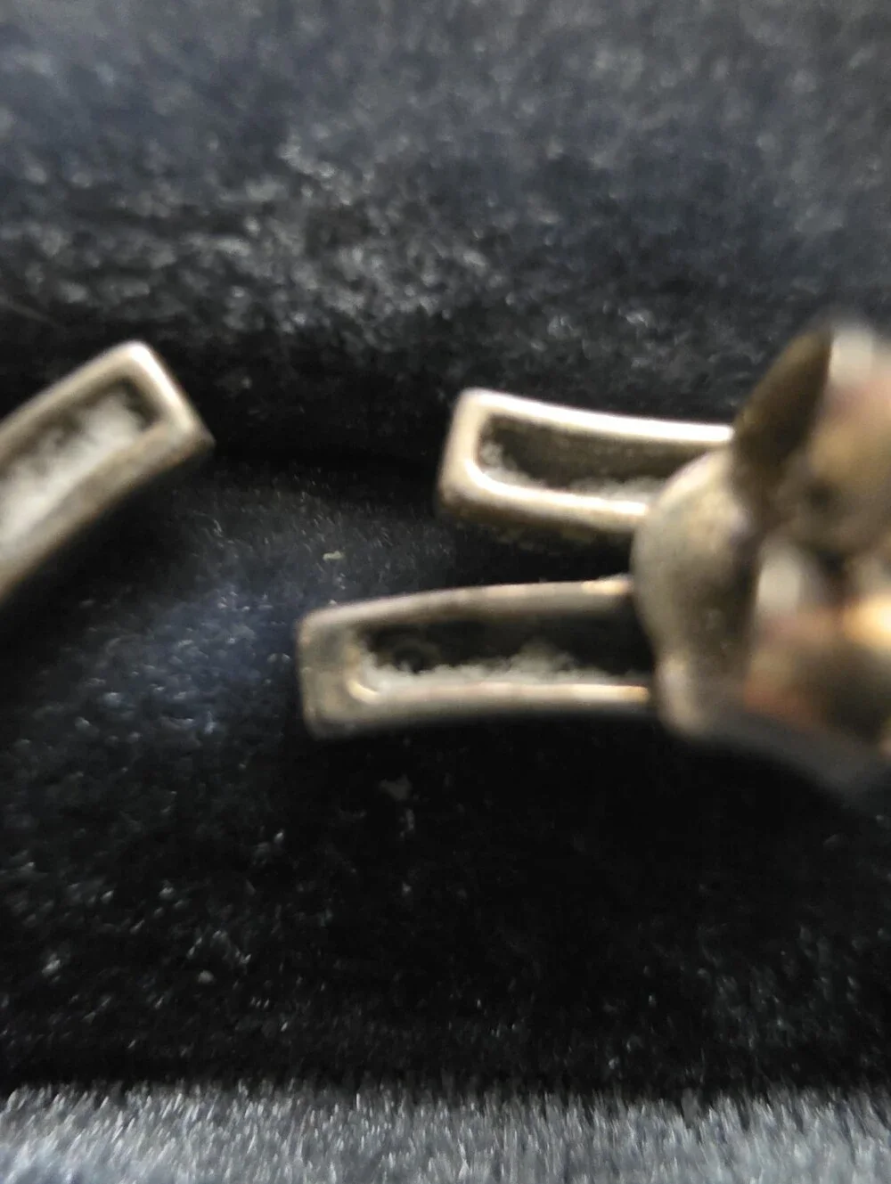 Sterling Silver CZ Stud Earrings (Vintage)